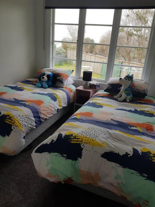 Relaxed Beach Retreat, Mod Family Friendly Bach Foxton Beach Eksteriør billede